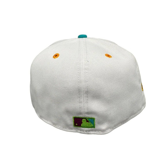 New Era 59Fifty Montreal Expos Teal Lime‎ Hat Men's Sz 7-1/2 - Picture 6 of 7